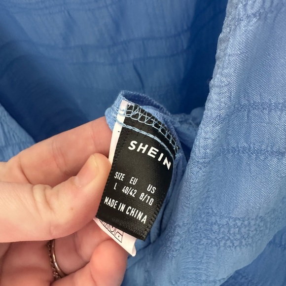 Blue Ruffled Jumpsuit - Picture 3 of 3